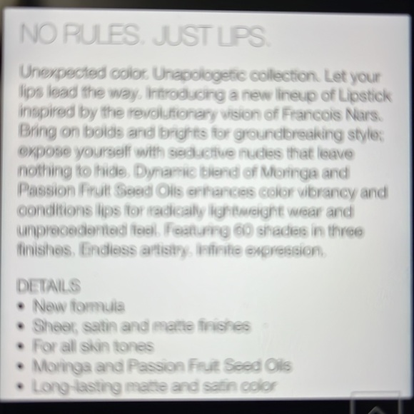 NEW NARS 2974 Intrigue matte lipstick 💄 NEW scarlet red BNIB NEW - Picture 6 of 13